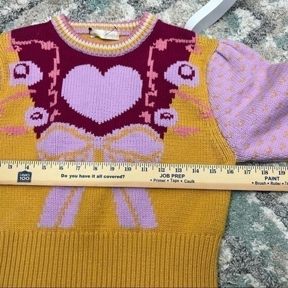 LOVESHACKFANCY Crochet-knit cotton-blend sweater FLAW - Picture 9 of 13